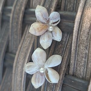 Flower shell earrings